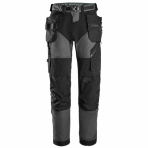 FlexiWork 6902 Work Trousers with Holster Pockets (Steel Grey/Black)