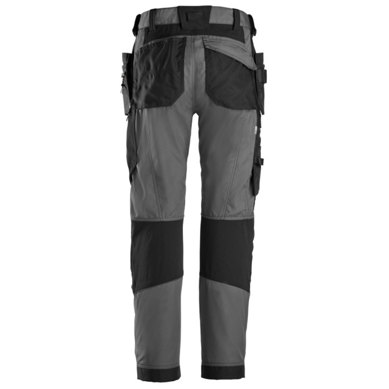 FlexiWork 6902 Work Trousers with Holster Pockets (Steel Grey/Black) - Image 2