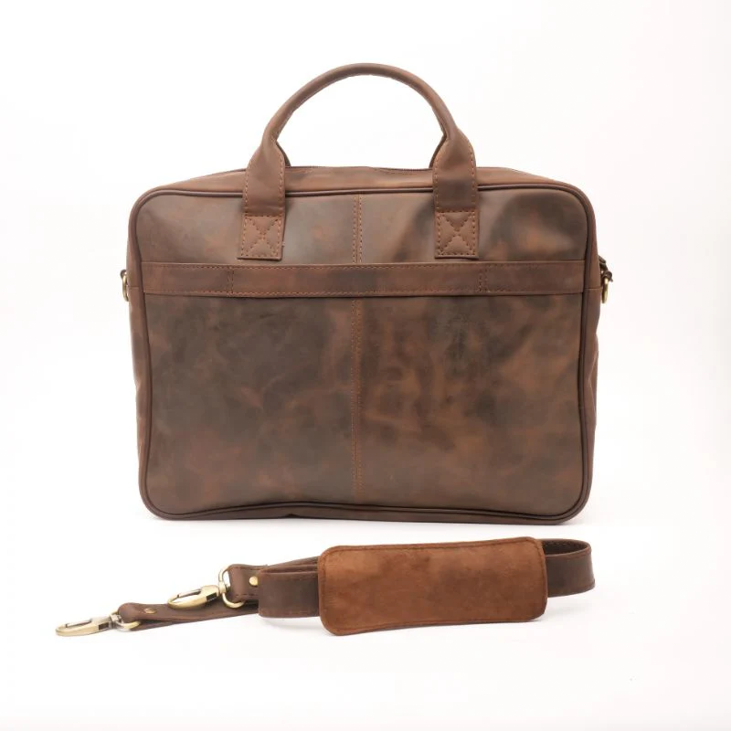 Everyday Companion Leather Laptop Bag (Vintage Dark Brown) - Image 2
