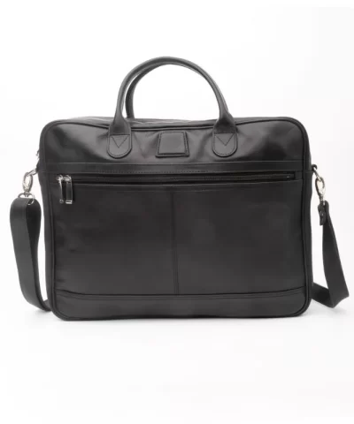 Executive Leather Laptop Bag (Black)