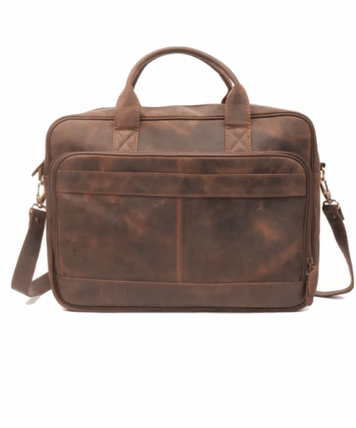 Everyday Companion Leather Laptop Bag (Vintage Dark Brown)